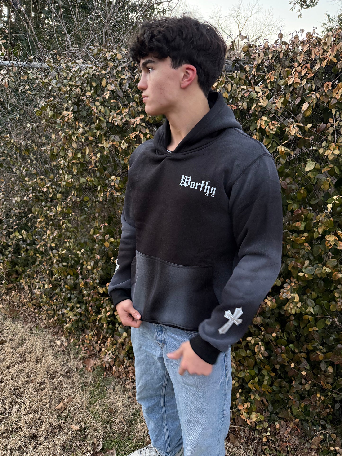 Black Worthy Hoodie Philippians 4:13