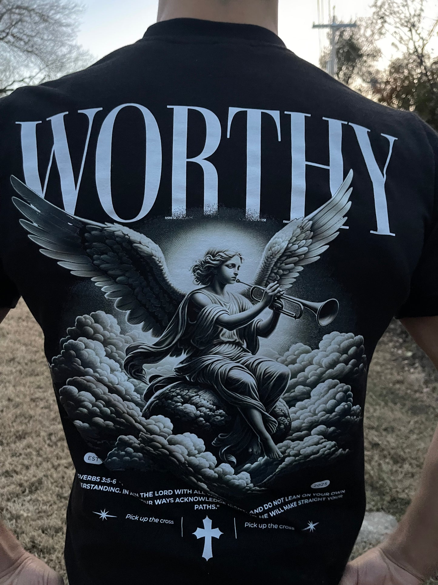 Black Tee-Shirt, Proverbs 3:5-6