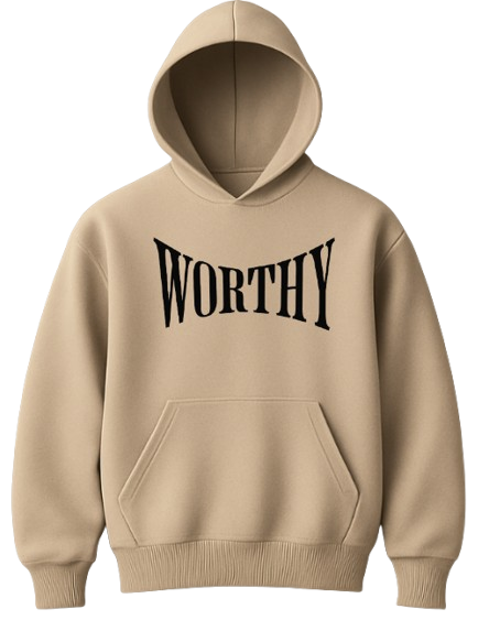 Cream Color Worthy Hoodie