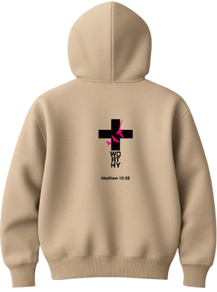 Cream Color Worthy Hoodie