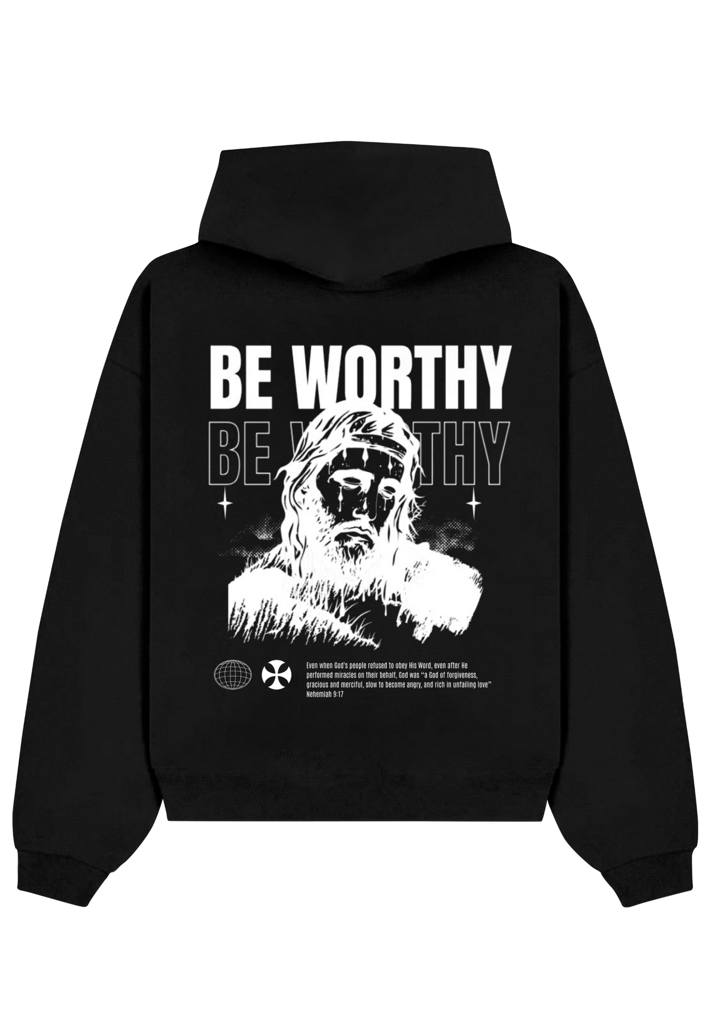 Black Worthy Hoodie Nehemiah 9:17